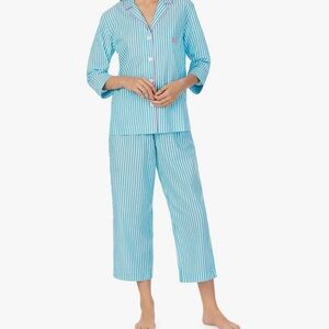 Polo Ralph Lauren Aqua Striped Pajama Set